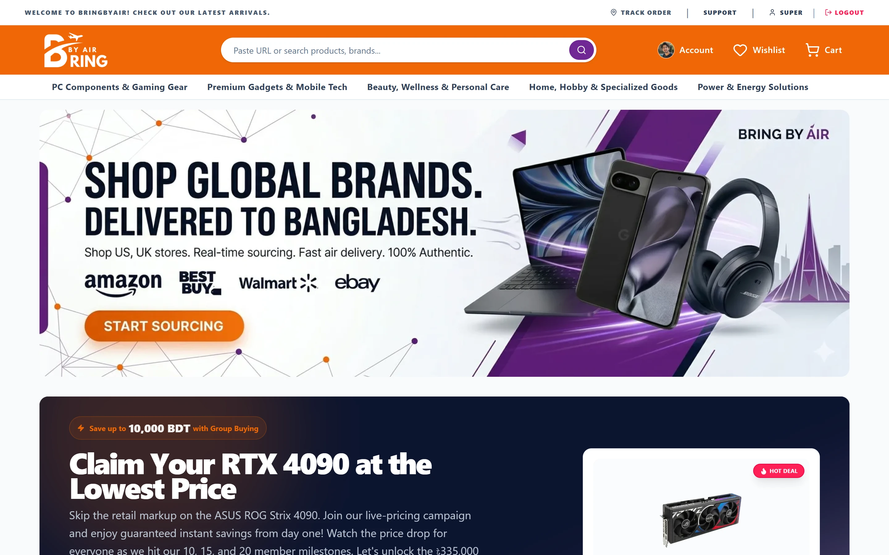 Bring By Air -- eCommerce