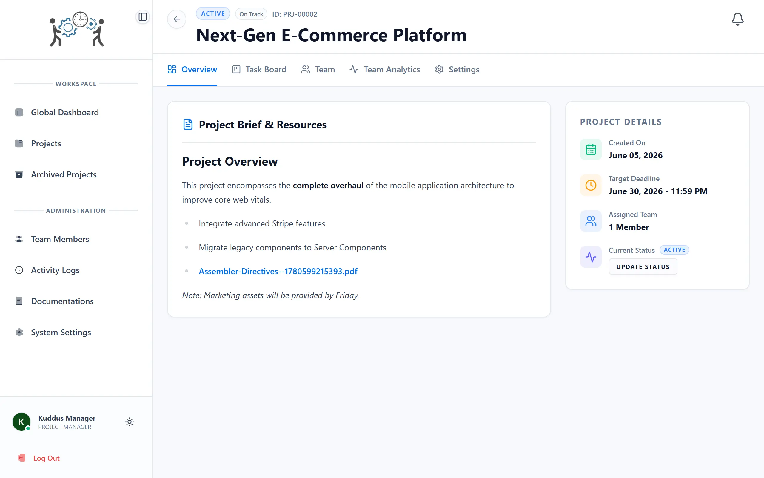 Smart Project Workspace